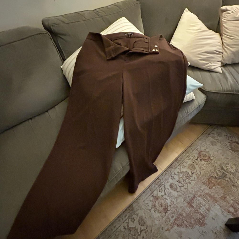 ELOQUI Brown Wide Leg Trousers
